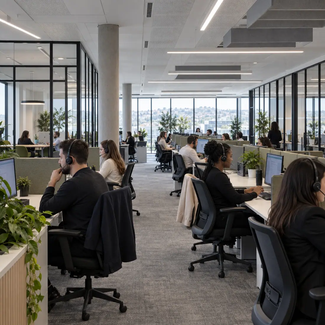 Centre d'appels opérationnel après livraison
