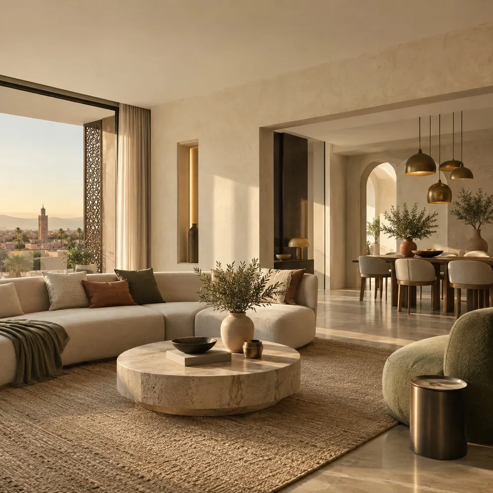 Aménagement résidentiel — salon contemporain Casablanca